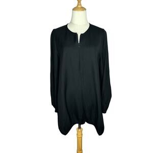 Emporio Armani Black Ballon Short Long Sleeve Romper w/ Pockets Size 8